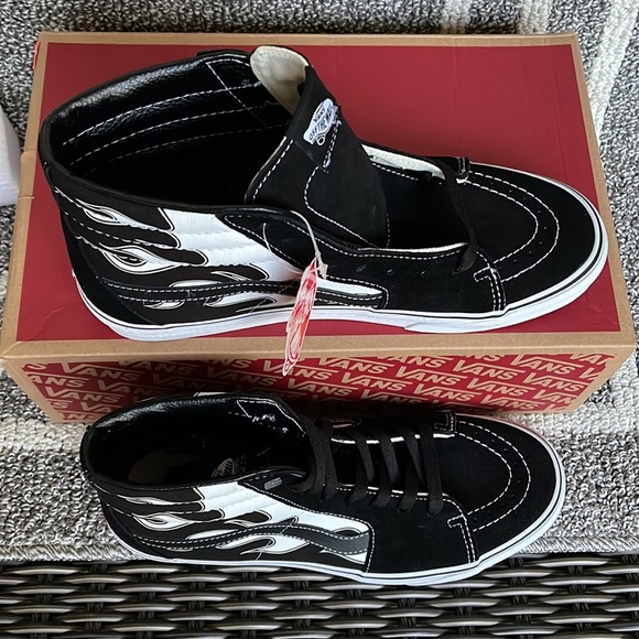 Vans Sk8-Hi Flame Black/White WMNS - Picture 4 of 16